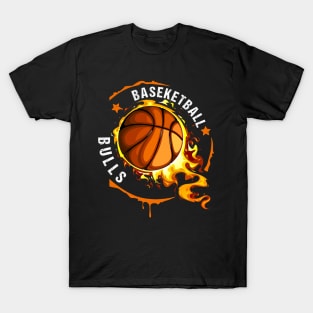 Graphic Basketball Name Bulls Classic Styles T-Shirt